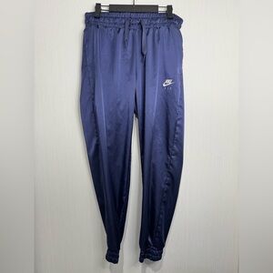 Nike Air Women's Satin Track Pants. Navy. Medium.